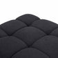 Calliope Performance Vegan Shearling Modular Ottoman - Black - Image 4