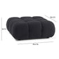 Calliope Performance Vegan Shearling Modular Ottoman - Black - Image 5