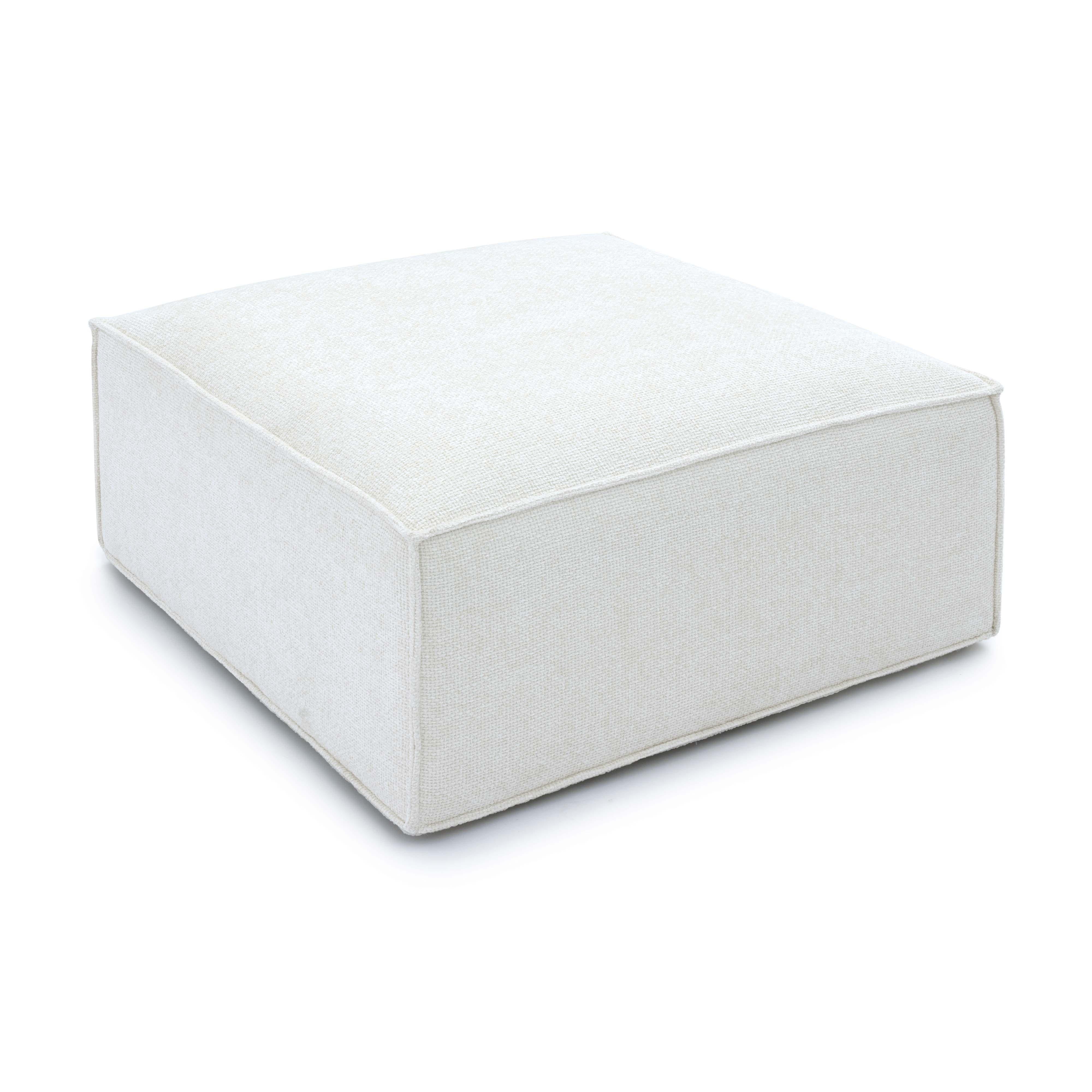 Mindy Performance Chenille Basketweave Ottoman | TOV Furniture