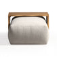 Spencer 54" Performance Basketweave Ottoman with Bridge Table - Cream - Image 5