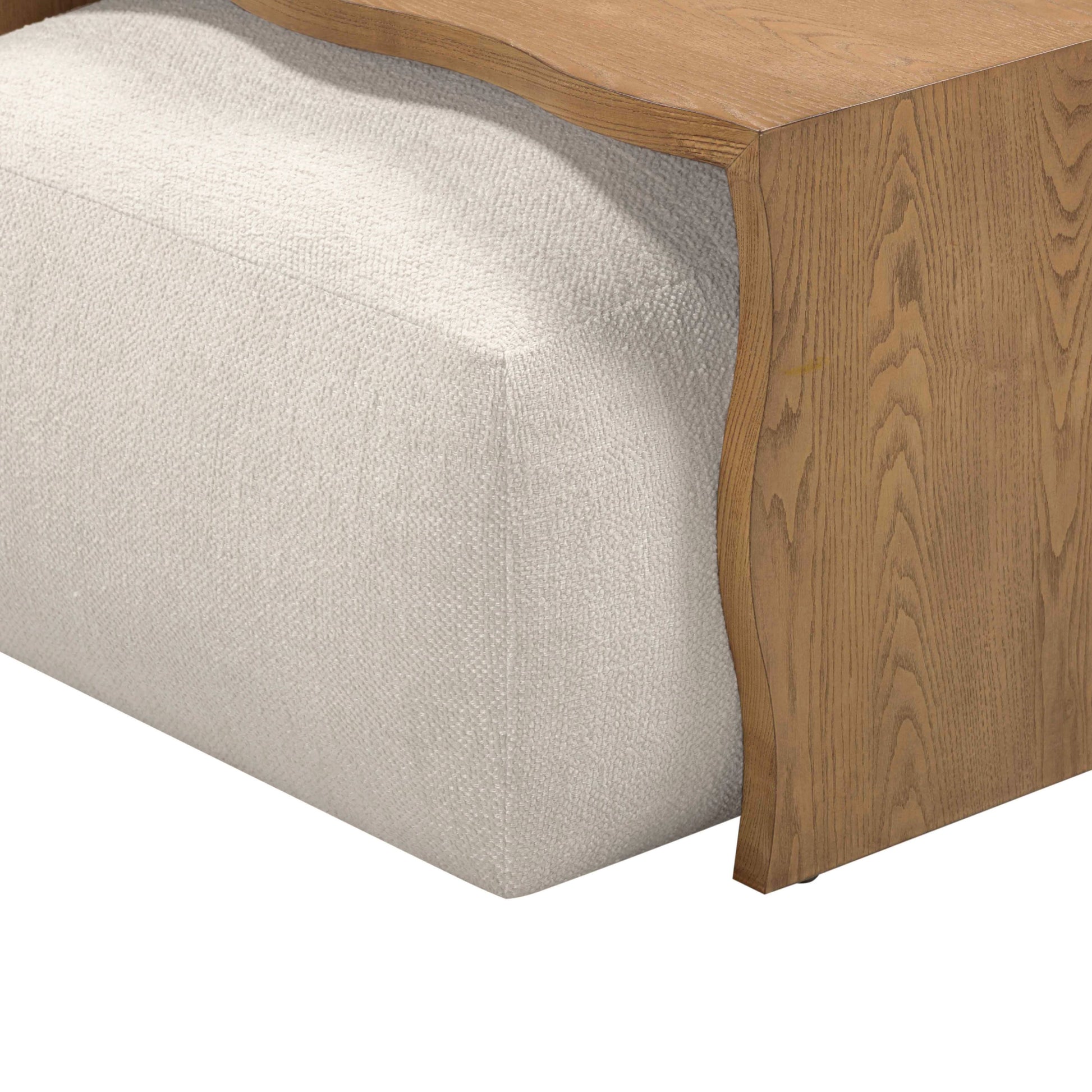 Spencer 54" Performance Basketweave Ottoman with Bridge Table - Cream - Image 7