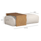 Spencer 54" Performance Basketweave Ottoman with Bridge Table - Cream - Image 9