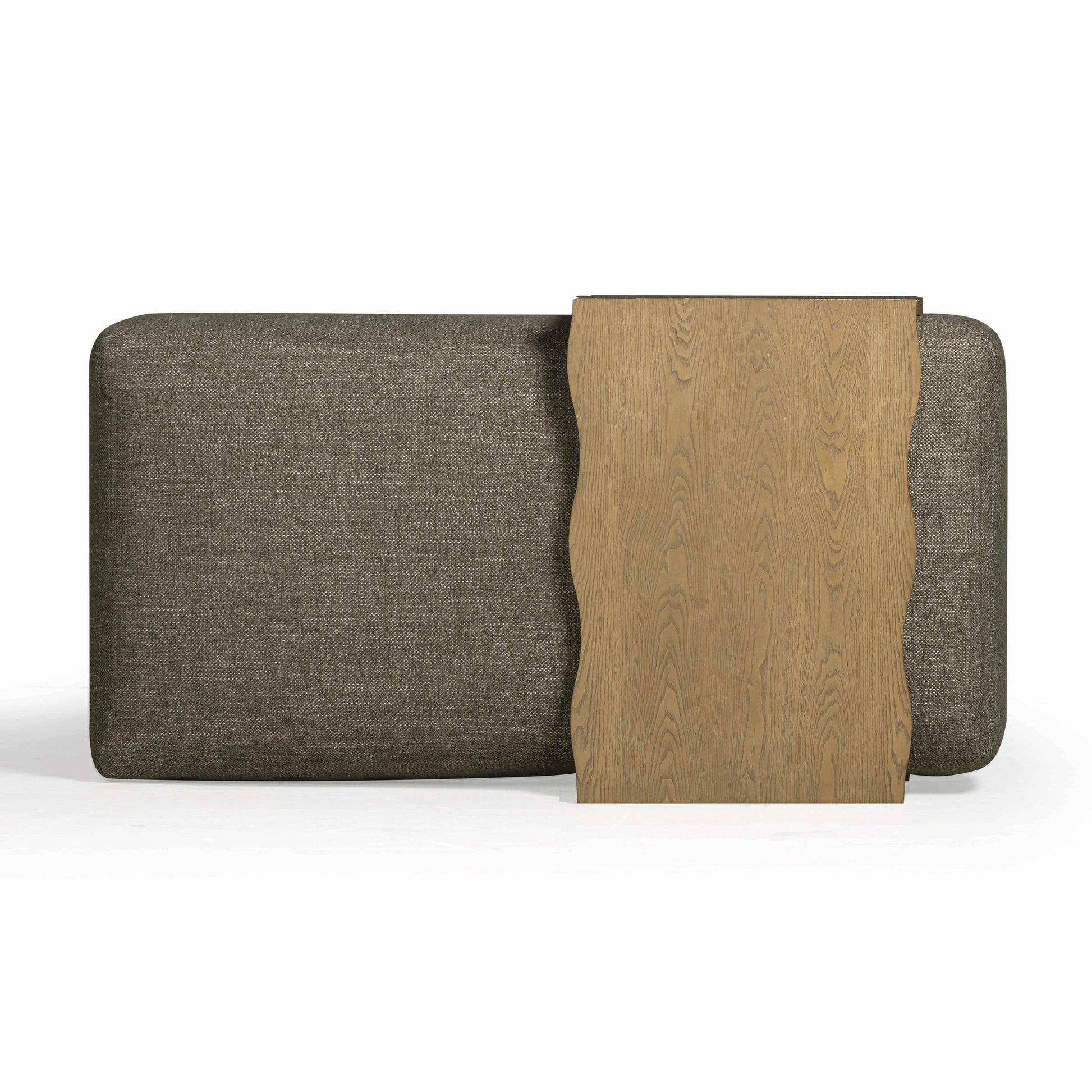 Spencer 54" Performance Basketweave Ottoman with Bridge Table - Green - Image 7