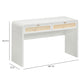 Patty 48" Rattan 2-Drawer Console Desk - White - Image 10
