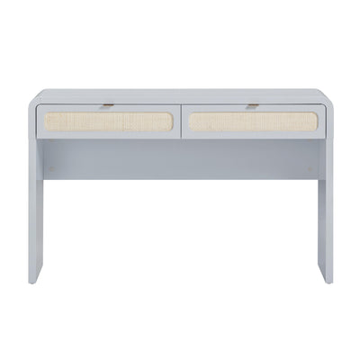 Patty 48" Rattan 2-Drawer Console Desk - Image 1