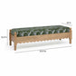 Thelma 56" Leopard Performance Jacquard Fabric Bench - Olive Green - Image 6