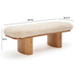 Ollie 48" Contract-Grade Straight Vegan Shearling Bench - Natural - Image 6