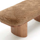 Ollie 48" Contract-Grade Straight Vegan Shearling Bench - Taupe - Image 5