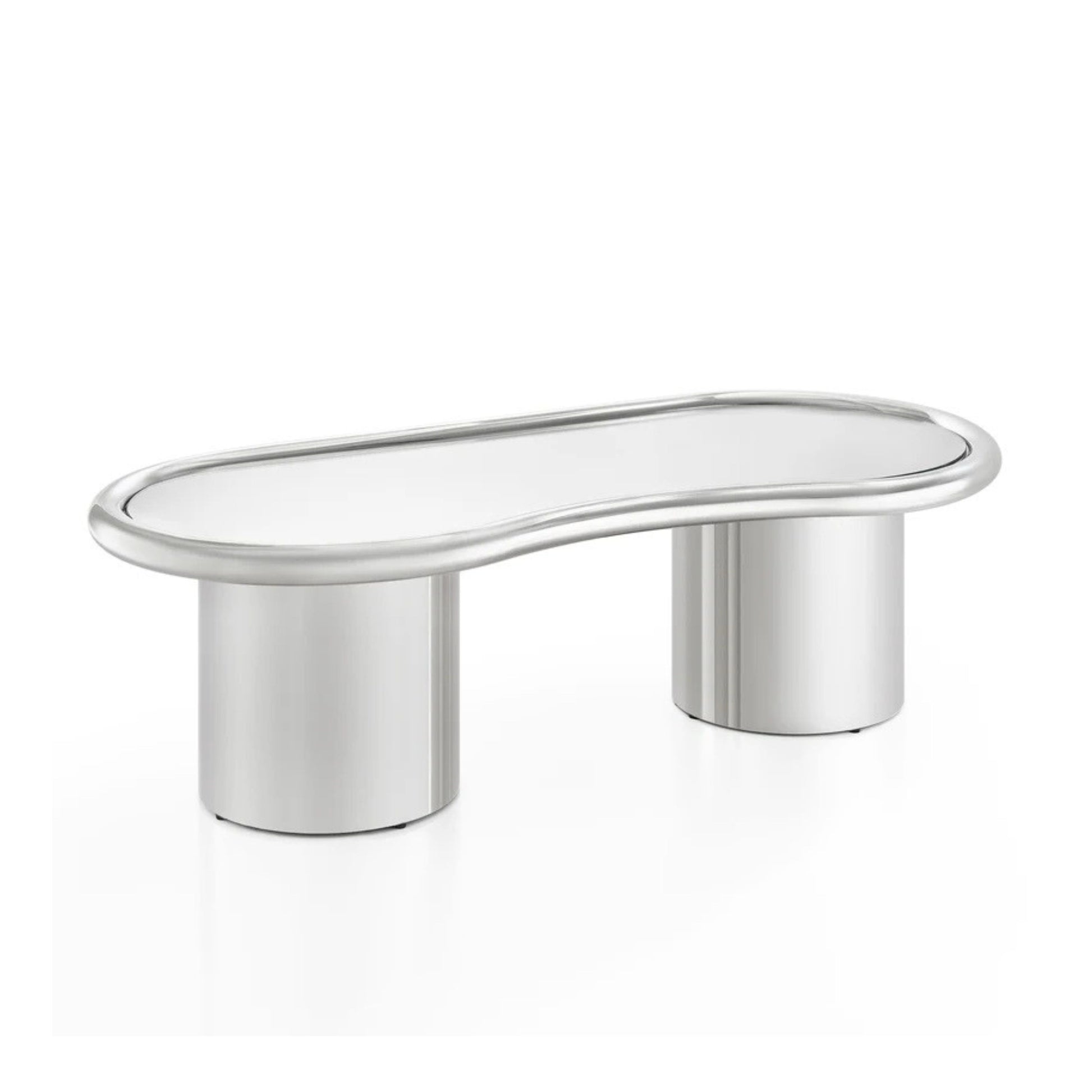 Sorya 51" Chrome Coffee Table - Image 1