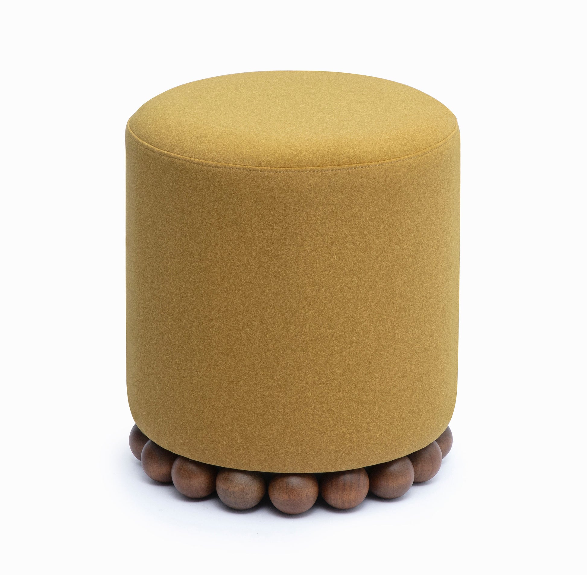 Dex Performance Vegan Mohair Ottoman - Amber - Image 3