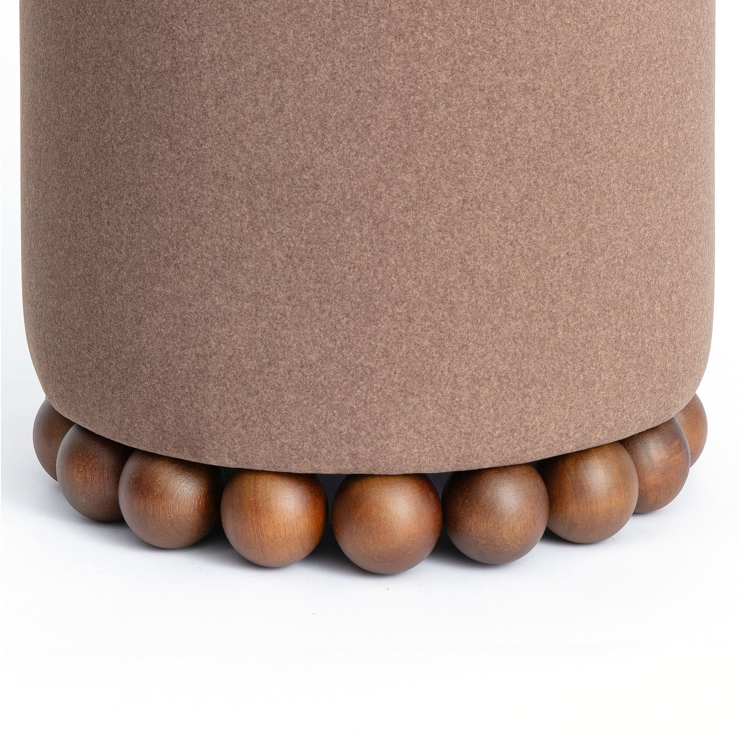 Dex Performance Vegan Mohair Ottoman - Brown - Image 3