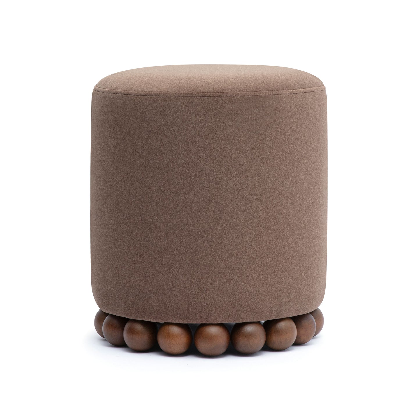Dex Performance Vegan Mohair Ottoman - Brown - Image 1