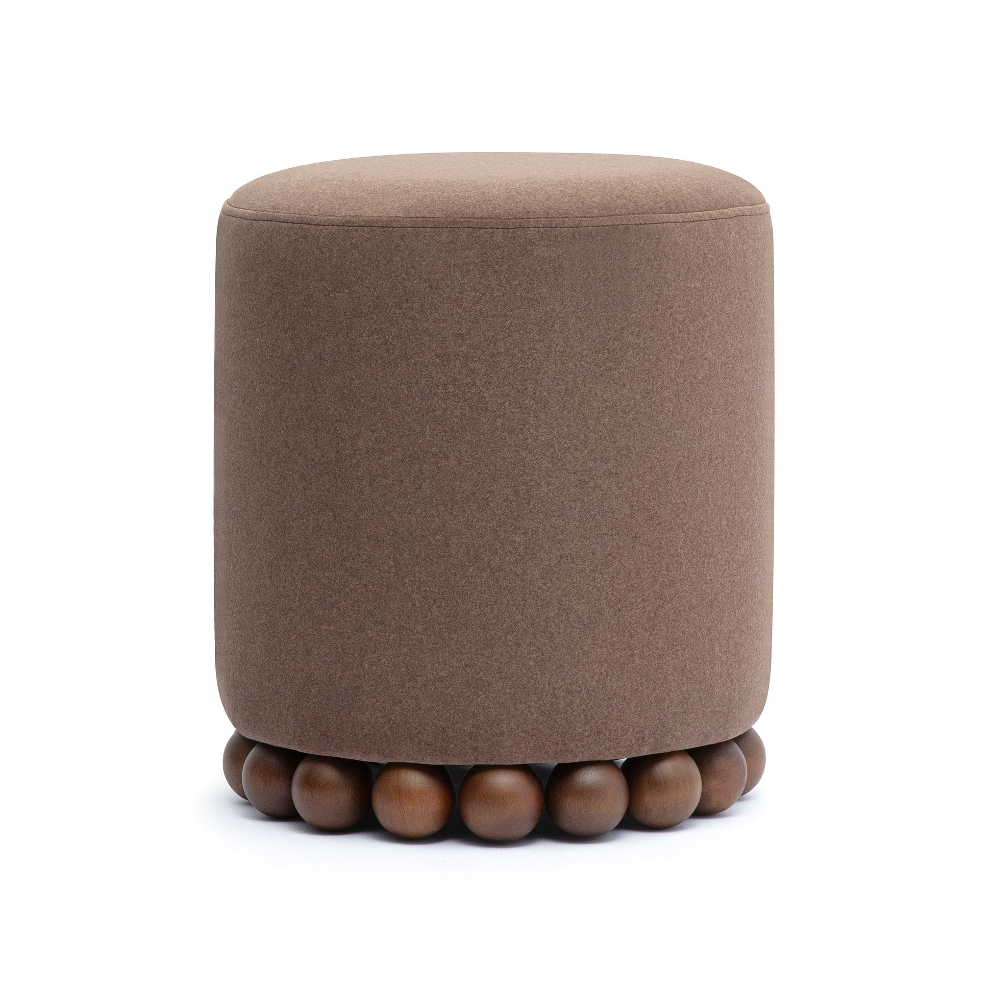 Dex Performance Vegan Mohair Ottoman - Brown - Image 1