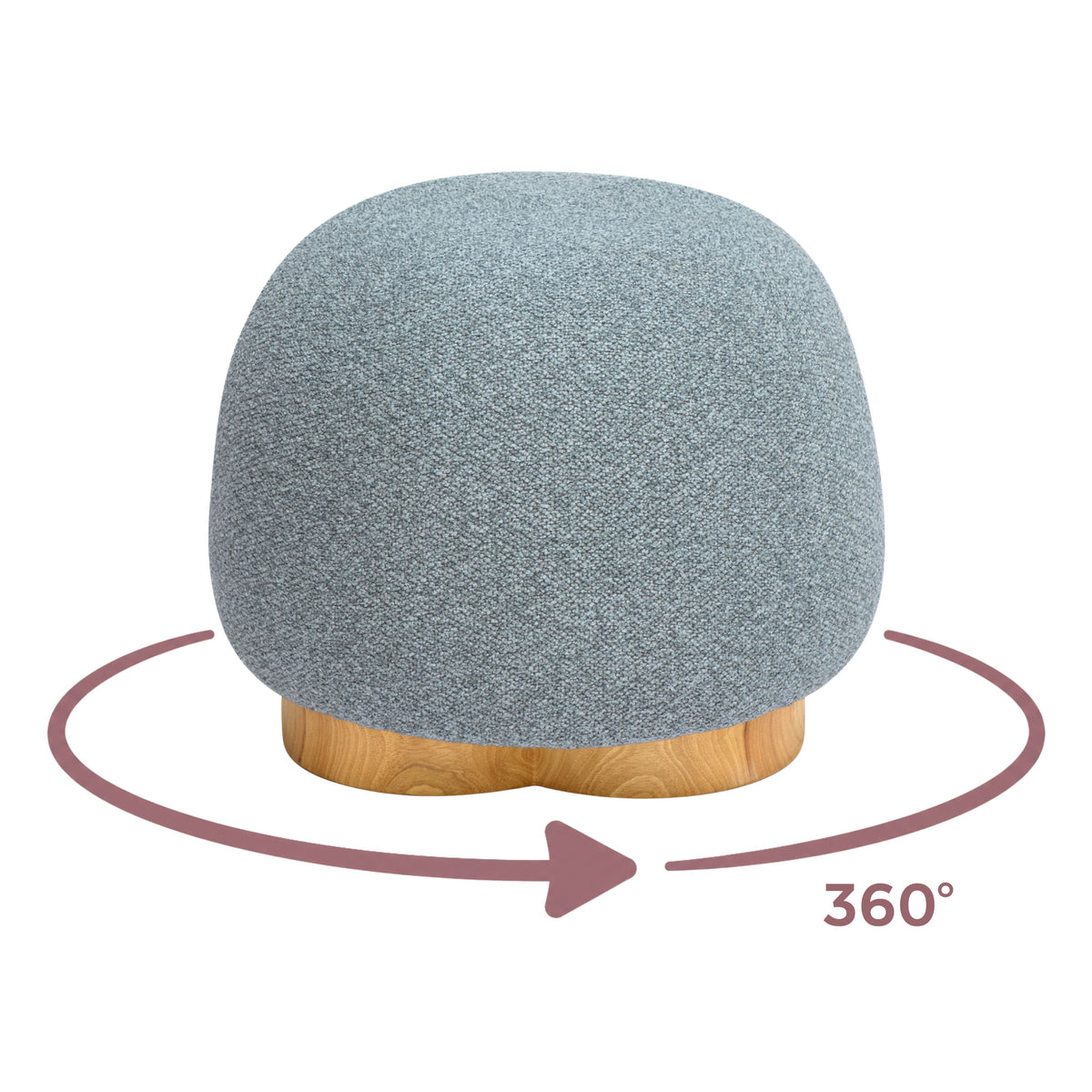 Oopa Swivel Ottoman - Blue - Image 7
