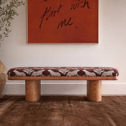Ollie Upholstered Bench (48"-57") - Brown / 48" - Image 1