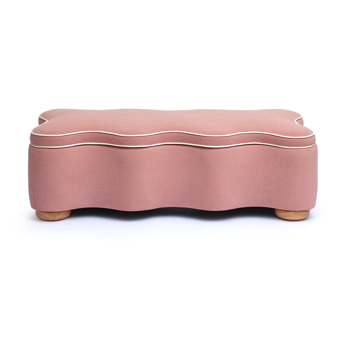 Thalia 48.5" Performance Velvet Storage Bench - Pink - Image 4