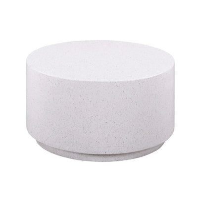 Terrazzo 27.5" Light Speckled Concrete Round Coffee Table - Image 1