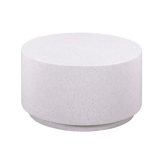 Terrazzo 27.5" Light Speckled Concrete Round Coffee Table - Image 1
