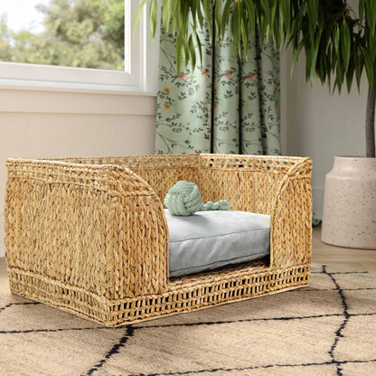 Milou Natural Rattan Small Pet Bed - Default Title - Image 1