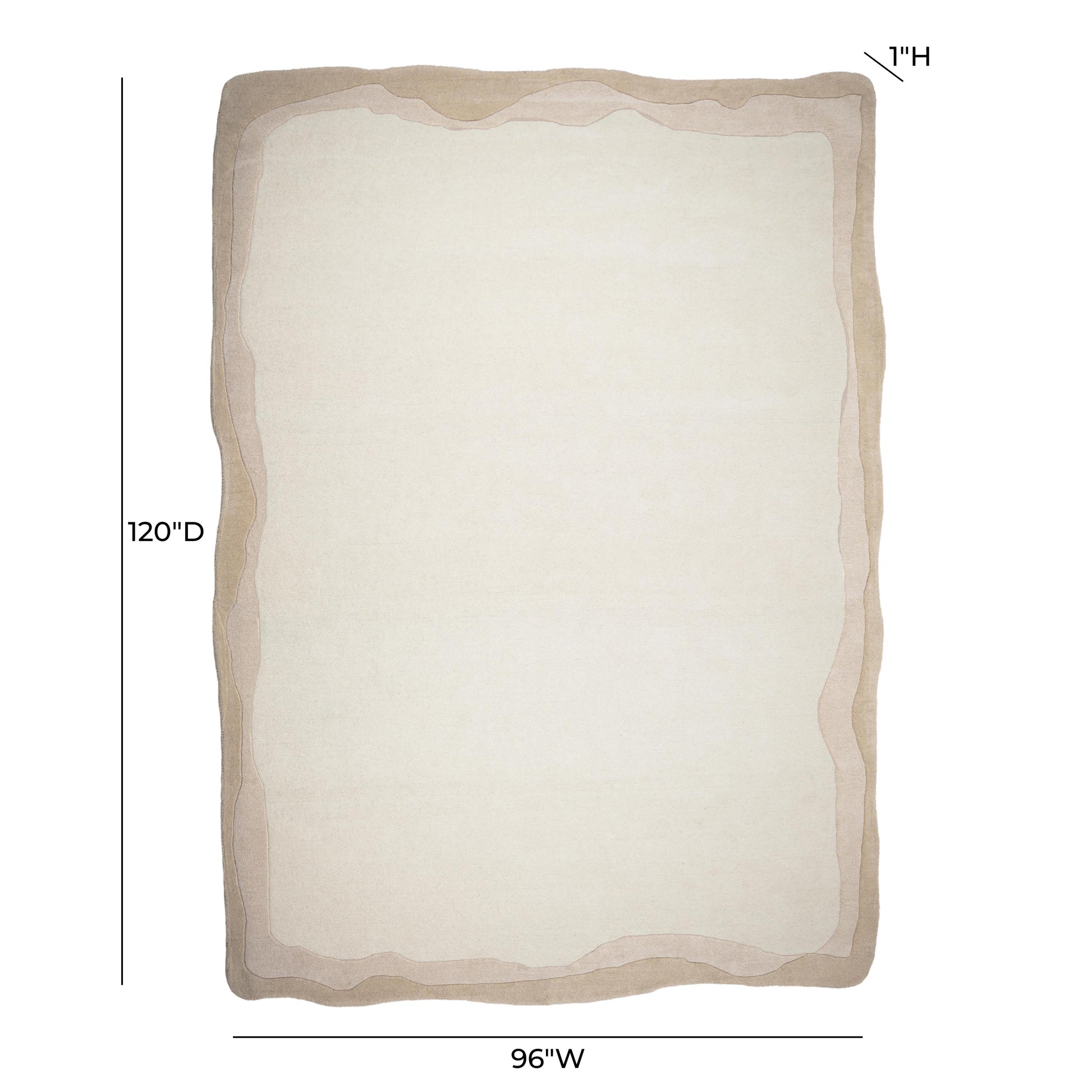 Tarba Rectangular Floor Rug - Tan / 8' x 10' - Image 5