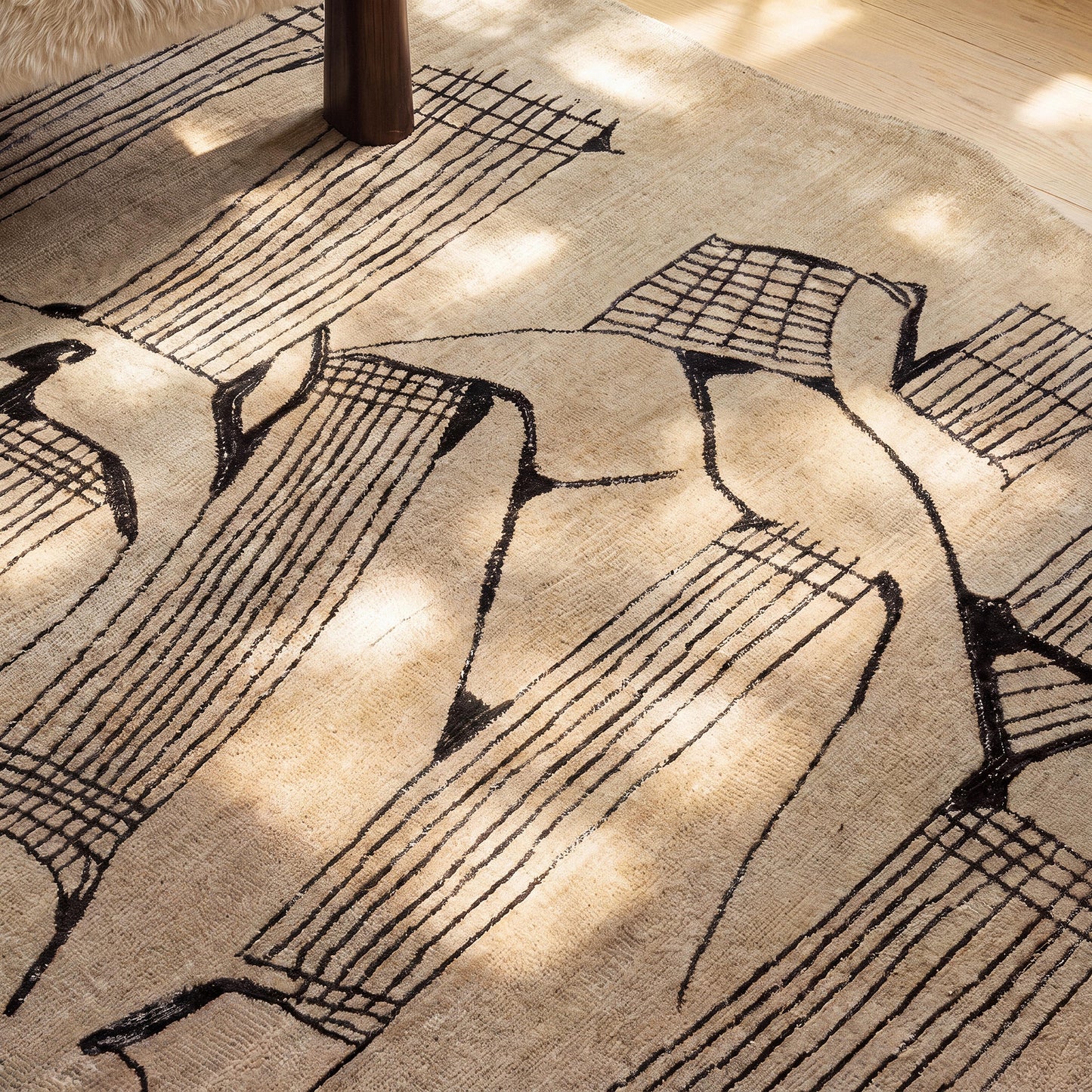 Mezzo Natural Hand Tufted Wool Area Rug 5'X8' - Image 2