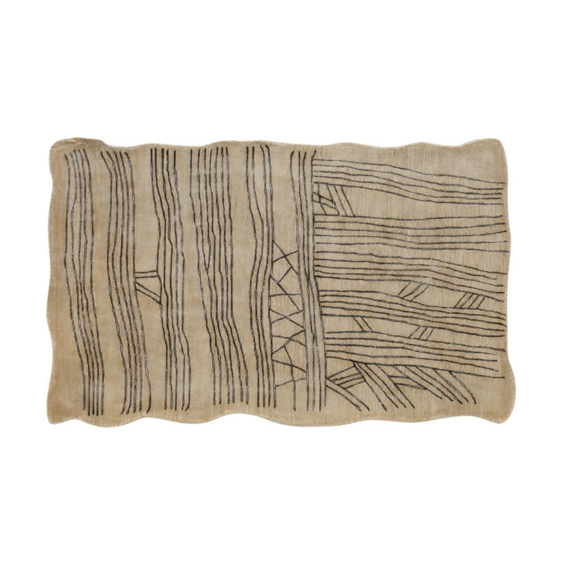 Daphne Natural Hand Tufted Wool Area Rug 5'X8' - Image 1