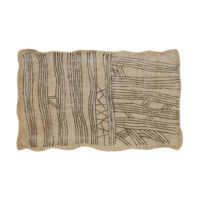 Daphne Natural Hand Tufted Wool Area Rug 5'X8' - Image 1