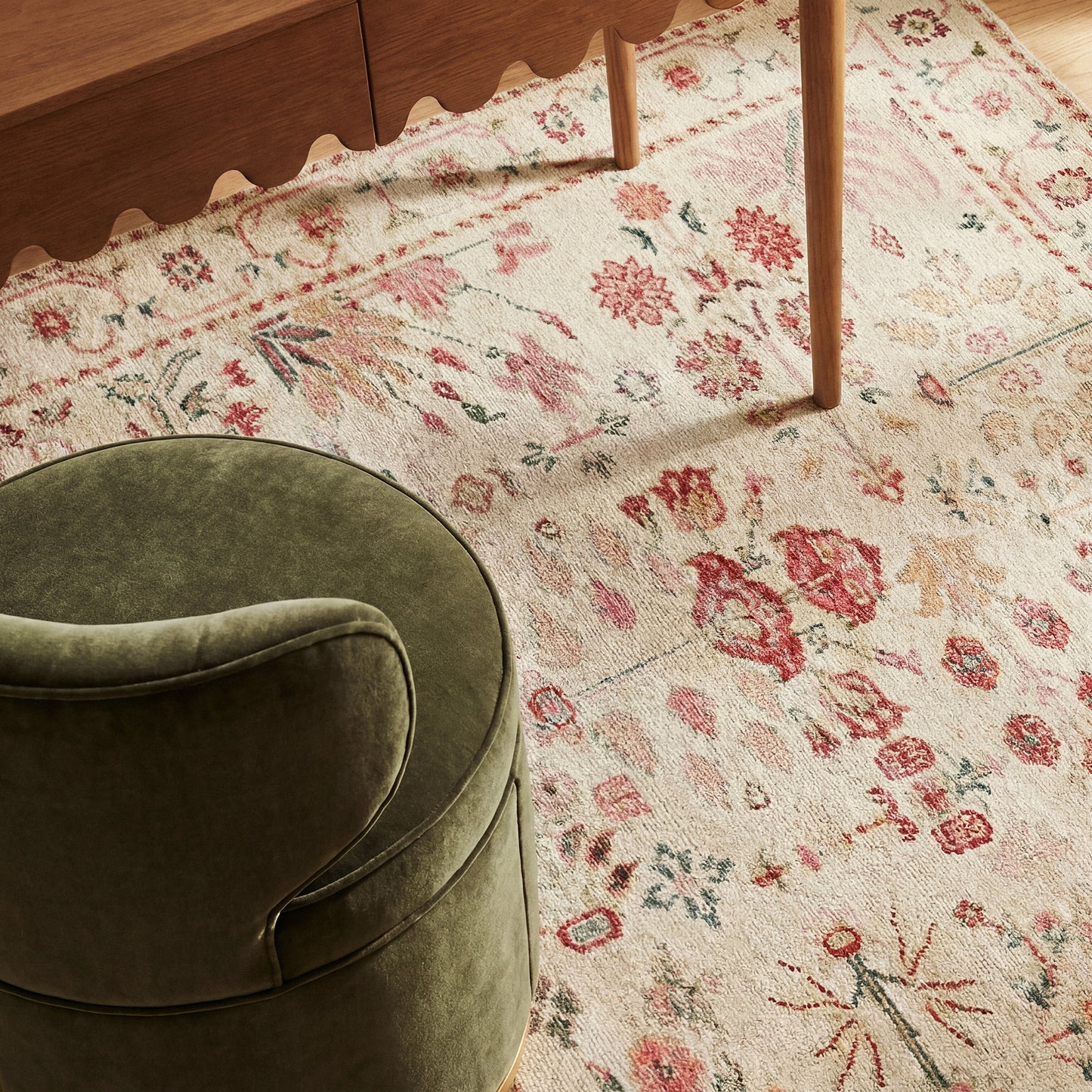 Jardin Hand Woven Wool Area Rug 5'X8' - Image 2