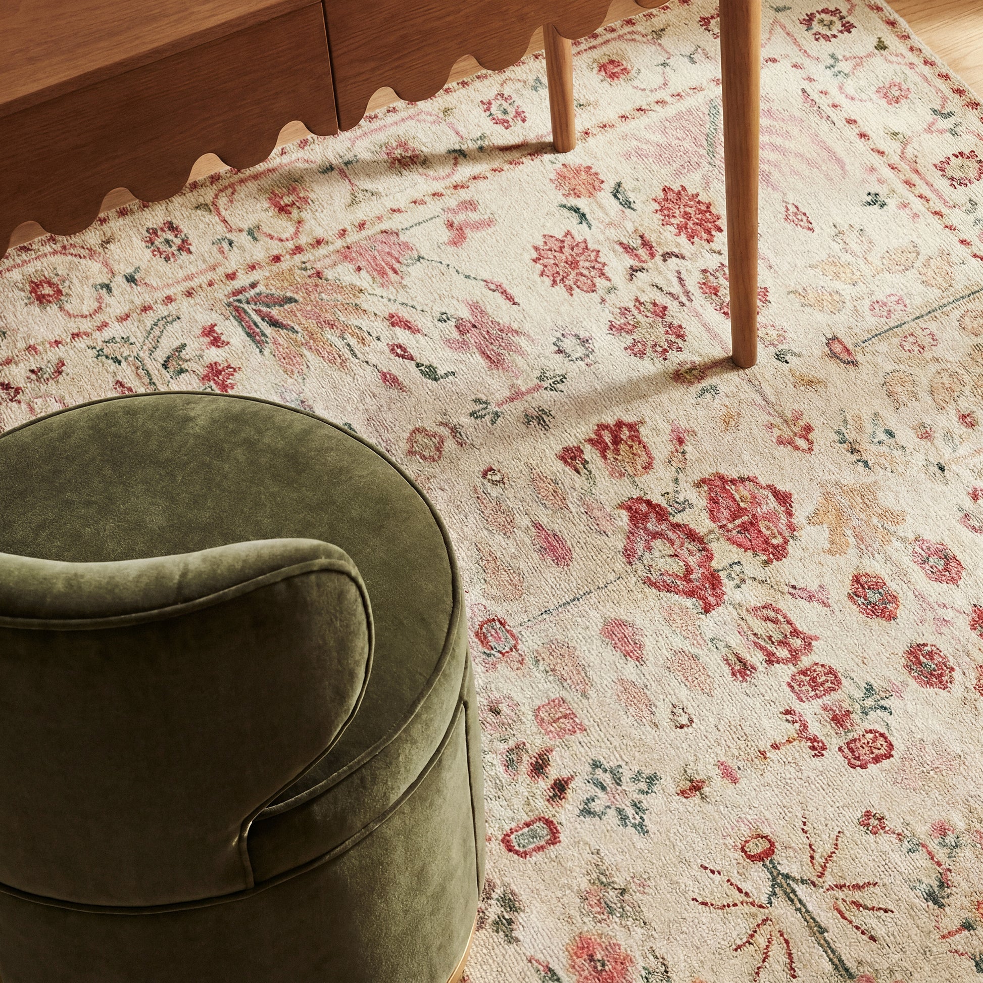Jardin Hand Woven Wool Area Rug 5'X8' - Image 2