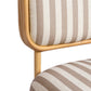 Dorine Striped Performance Linen & Rattan Accent Chair - Khaki - Image 6