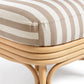Dorine Striped Performance Linen & Rattan Accent Chair - Khaki - Image 7