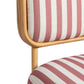 Dorine Striped Performance Linen & Rattan Accent Chair - Cherry - Image 7
