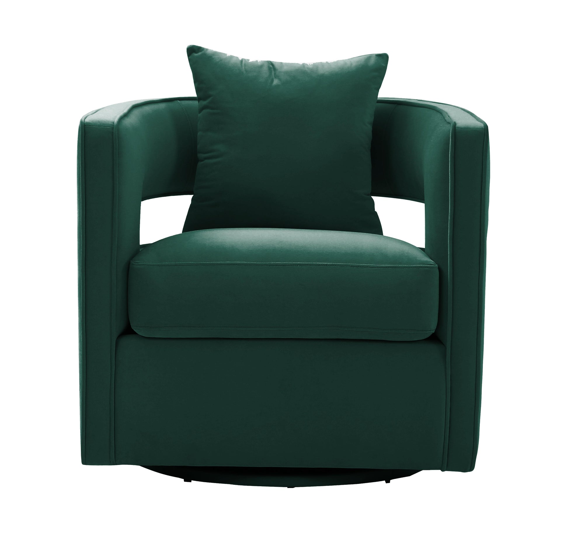 Kennedy Performance Velvet Swivel Accent Chair - Forest Green - Image 3