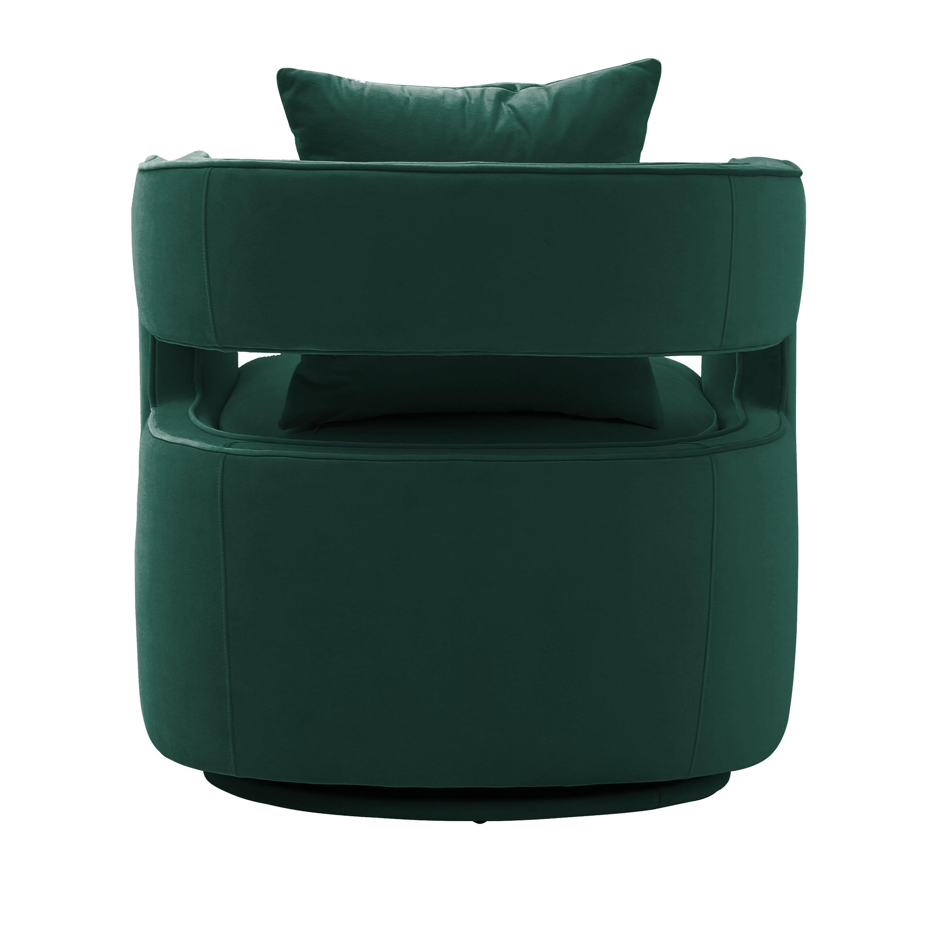 Kennedy Performance Velvet Swivel Accent Chair - Forest Green - Image 4