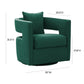 Kennedy Performance Velvet Swivel Accent Chair - Forest Green - Image 6