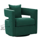 Kennedy Performance Velvet Swivel Accent Chair - Forest Green - Image 7