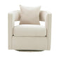 Kennedy Performance Velvet Swivel Accent Chair - Cream - Image 3