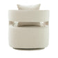 Kennedy Performance Velvet Swivel Accent Chair - Cream - Image 4