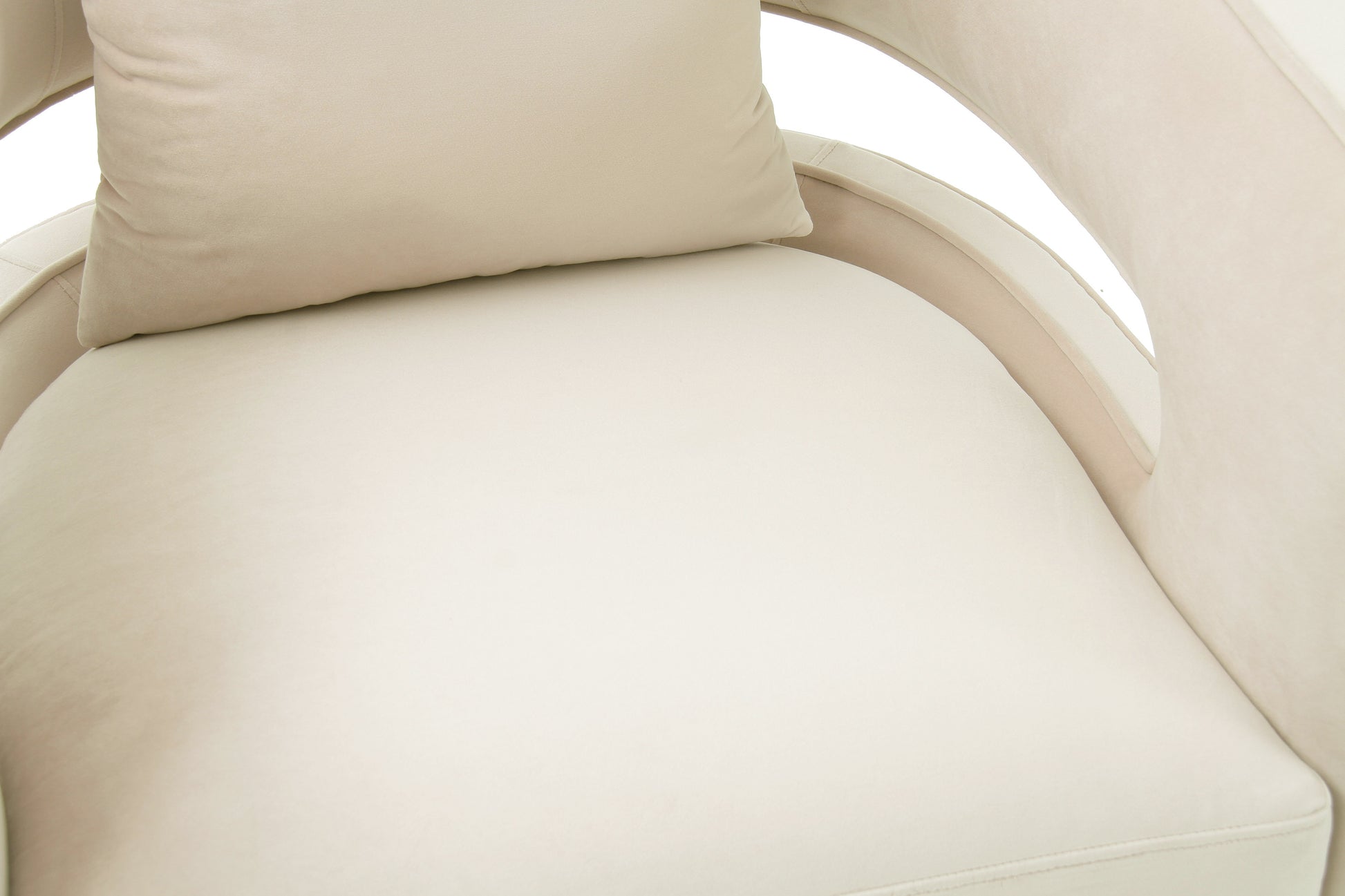 Kennedy Performance Velvet Swivel Accent Chair - Cream - Image 5