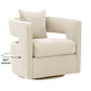 Kennedy Performance Velvet Swivel Accent Chair - Cream - Image 6