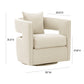 Kennedy Performance Velvet Swivel Accent Chair - Cream - Image 7