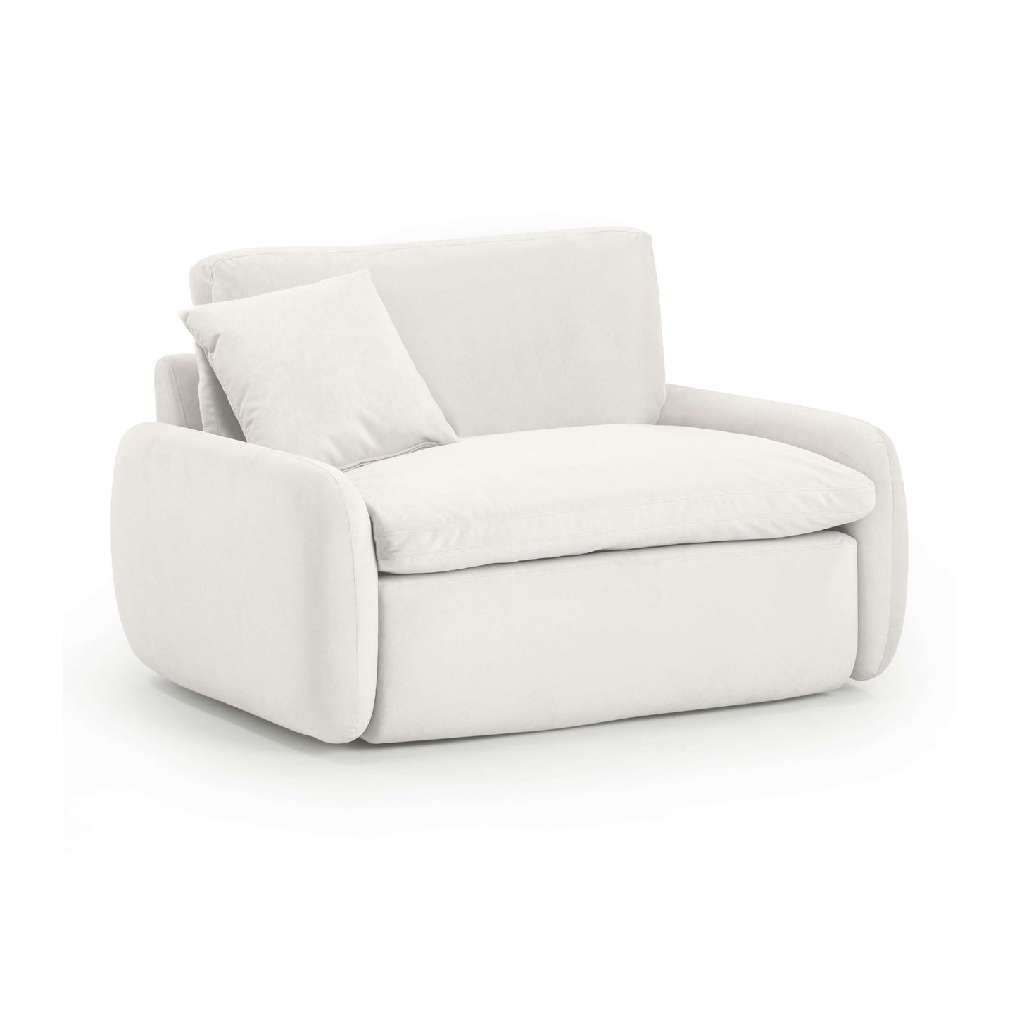 Rachelle Cream Performance Velvet Lounge Chair - Image 1