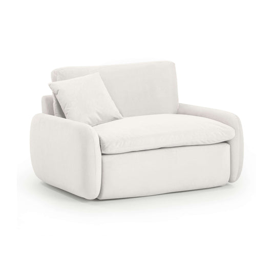 Rachelle Cream Performance Velvet Lounge Chair - Image 1