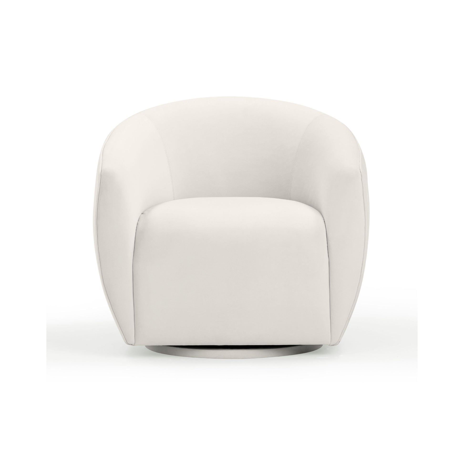 Jordan Performance Velvet Swivel Accent Chair - Cream - Image 3