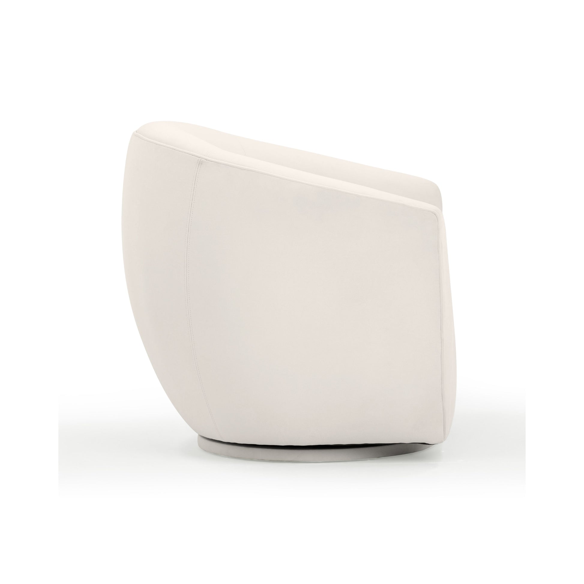 Jordan Performance Velvet Swivel Accent Chair - Cream - Image 4