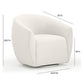 Jordan Performance Velvet Swivel Accent Chair - Cream - Image 6