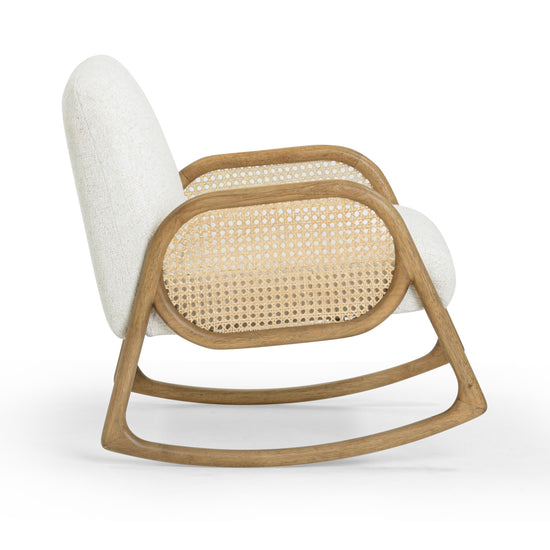 Bonney Cream Performance Fabric Rocking Chair | TOV Furniture