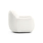 Tiago Performance Velvet Swivel Accent Chair - Cream - Image 4