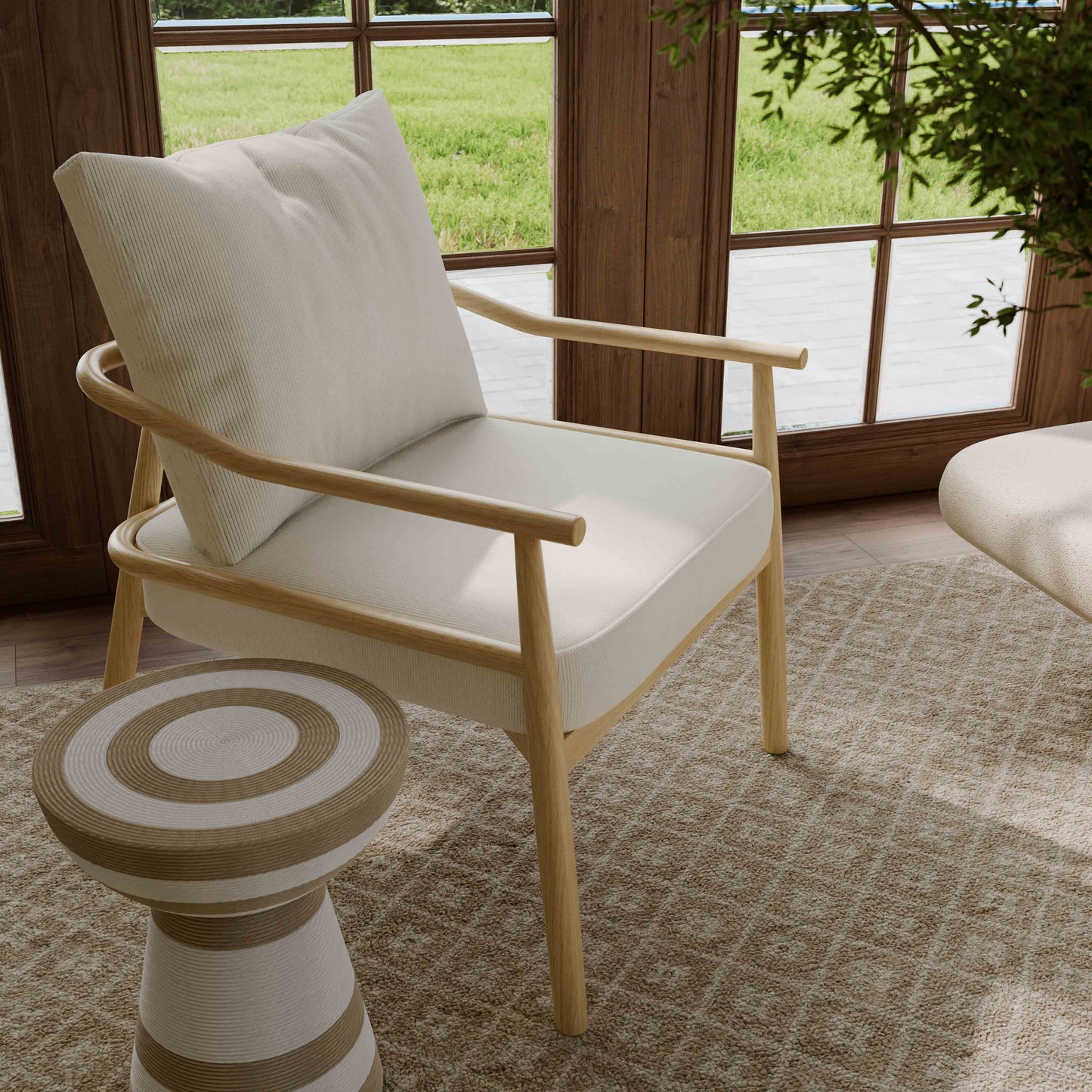 Dixie Accent Chair - Off-White - Image 2