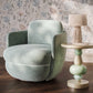 Wolfie Performance Velvet Swivel Accent Chair - Mint Green - Image 2